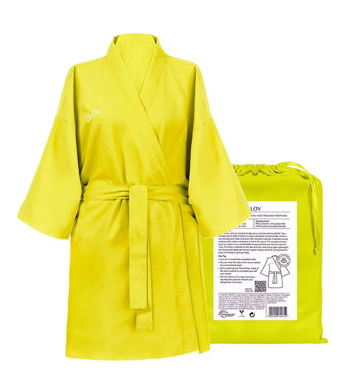 Kaufen GLOV – Ultra Frottee-Bademantel saugfähiger Limette | Kimono Style – Maquillalia