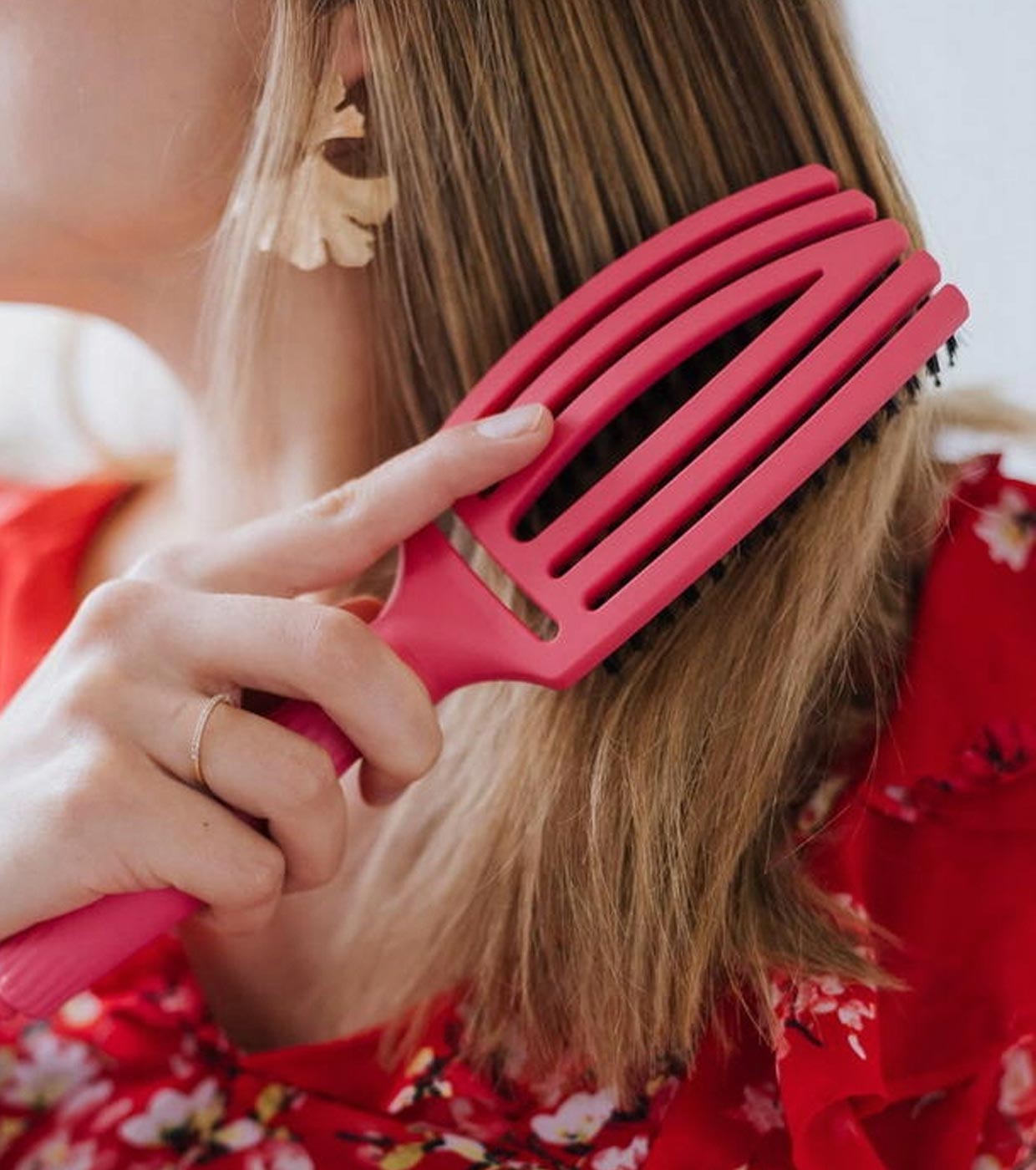 Garden Olivia | Medium Pink Hot Fingerbrush Haarbürste Kaufen Combo – - Maquillalia