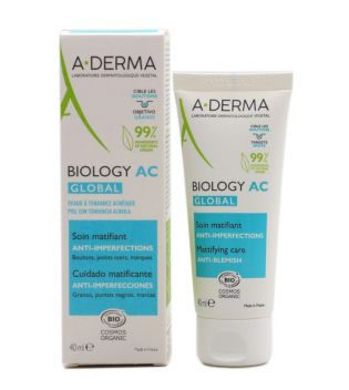 A-Derma - *Biology AC* – Mattierende Gesichtscreme gegen Hautunreinheiten Global