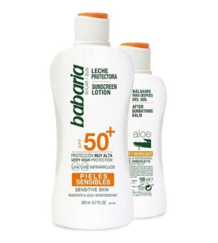 Babaria - Sonnenschutzmilch für empfindliche Haut SPF50 + After Sun