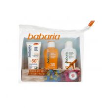 Babaria - Reisepaket - Sonnenschutzmilch SPF30 + Sonnenschutz-Gesichtscreme SPF50+ + After sun