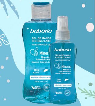 Babaria - Hydroalkoholisches Handspray - Mineralien und Hyaluronsäure