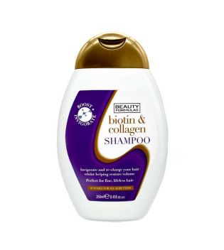 Beauty Formulas - Shampoo mit Biotin und Kollagen - Feines Haar
