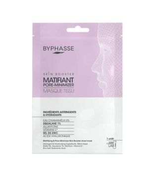 Byphasse - Skin Booster Gesichtsmaske - Mattiert und verkleinert die Poren