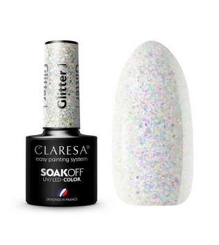 Claresa - Semi-permanenter Nagellack Soak off - 01: Glitter