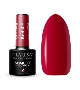 Claresa - Semi-permanenter Nagellack Soak off - 418: Red
