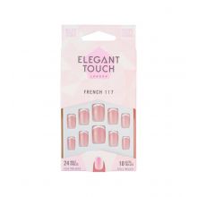 Elegant Touch – Künstliche Nägel Natural French - 117: Squoval Pink