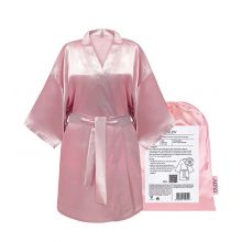 GLOV – Satin-Robe Kimono Style – Rosa