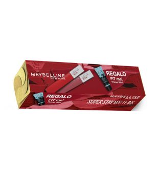 Maybelline - Flüssiges Lippenstift-Set SuperStay Matte Ink + Mini-Primer FIT me!