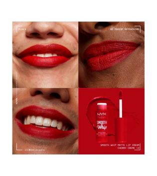 Nyx Professional Makeup – Flüssiger Lippenstift Smooth Whip Matte Lip Cream – 13: Cherry Crème