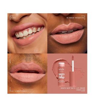Nyx Professional Makeup – Flüssiger Lippenstift Smooth Whip Matte Lip Cream – 22: Cheeks