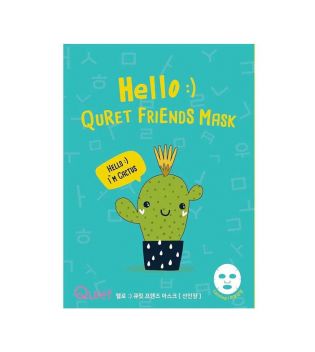 Quret - Gesichtsmaske Hello Friends - Kaktus