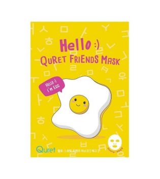 Quret - Gesichtsmaske Hello Friends - Egg