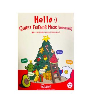 Quret - Gesichtsmasken-Set Hello Friends Christmas