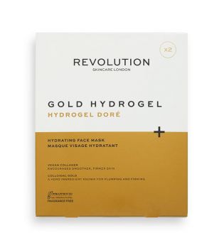 Revolution Skincare - Packung mit 2 Feuchtigkeitsmasken Gold Hydrogel