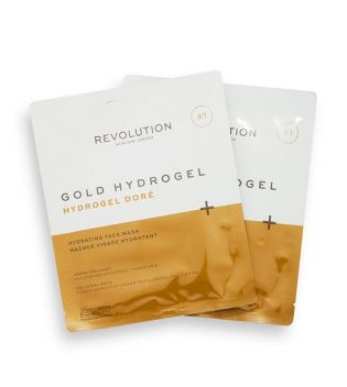 Revolution Skincare - Packung mit 2 Feuchtigkeitsmasken Gold Hydrogel