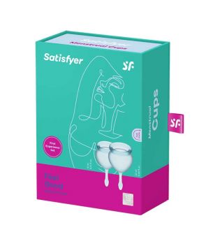 Satisfyer - Menstruationstassen-Kit Feel Good (15 + 20 ml) - Hellblau