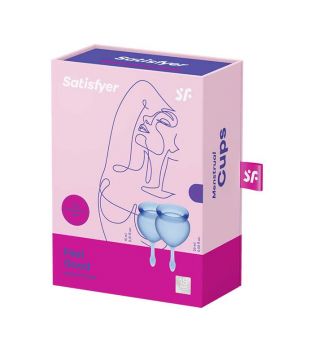 Satisfyer - Menstruationstassen-Kit Feel Good (15 + 20 ml) - Dunkelblau