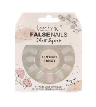 Technic Cosmetics - Falsche Nägel False Nails Short Square - French Fancy