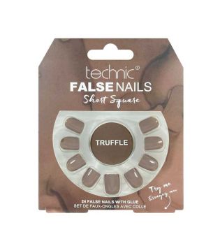 Technic Cosmetics - Künstliche Nägel False Nails Short Square - Truffle