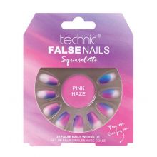Technic Cosmetics - Falsche Nägel False Nails Squareletto - Pink Haze